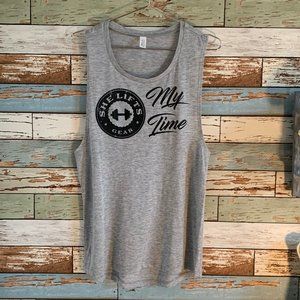 *NWOT* SHE GEAR "My Time" Muscle Tank Sz M